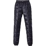 Tapasimme Damen Herren Winter Warme Gänse Daunenhose Ultraleichte Schneehose Kompressions-Daunenhose Outdoor Camping Isolierte Hose (Schwarz, L)