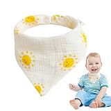 Babylätzchen zum Zahnen, Dreieckstuch für Mädchen, Babywindeln, Beißzubehör, sehr saugfähig, für Zuhause, Outdoor und als Geschenk für Geburtstag, Weihnachten, Ostern, A, Consulte la descripción