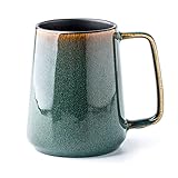Große Keramik Kaffeetassen, 24 Unzen / 700ml Extra Große Tassen, Für Cappuccino, Latte, Heiße Kakao Oder Heißes Tee-kollesidei Geschenk (24 oz Dark Green)