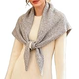 Dreieckstuch Für Damen – Wickeltuch Aus Weichem Wollstoff, Eleganter Eckiger Schal-Stil, Leichtes, Wärmendes Layering-Accessoire, Saisonales Outfit-Akzentstück | Anlass: Tragen Für Hochzeiten, Reisen,