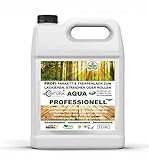 2,5 Liter Parkettlack Grundierung und Parkettsiegel Aqua Professionell Treppenlack 2in1 Holzlack Geruchsneutral 100% Vegan (Seidenglanz Farblos)