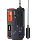 Auto-Steckdosenadapter, Auto-Steckdosenadapter, Leistungswandler von 12 bis 220 Spannungen – Auto-Stecker-Adapter, Auto-Ladegerät für Laptop, C-Anschlüsse