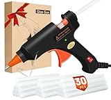 Feuerfest Heißklebepistole mit 30 pcs Klebestick 7mm*130mm Heißklebesticks, Klebepistole für DIY Kleine Handwerk und schnelle Reparaturen in Haus & Büro, Crenova 20W Klein Klebepistolen