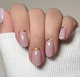 JMEOWIO Nagelfolie UV Gold Glitzer French Tip UV Gel Nail Strips Nagelsticker Nagelaufkleber Nail Art Dekoration Nageldesign Zubehör