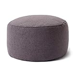 Lumaland Sitzsack Pouf (50 L) | Kompakter Sitzsack mit 3-in-1-Funktion: bequemer Hocker, praktisches Tischchen & stylischer Indoor Fußschemel I Mit Flexibler EPS-Füllung | Ø 25 x 45 cm [Dunkelgrau]