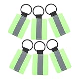 BRIGHTFUFU 6Stücke Reflektierende Schlüsselanhänger Tags Fluoreszierende Sicherheits Anhänger für Rucksack Reißverschlüsse Hochsichtbare Ausrüstung für Erwachsene