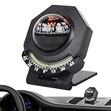 Kompaktball für Auto, Navigation im Auto, kugelförmig, glänzend, Richtungspunkte mit Neigungsmesser, vielseitig um 180 Grad verstellbar, für Camping, Klettern, Fahrzeuge