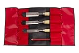 STUBAI Zimmermanns-Stemmeisen Set | 3-teiliges Stechbeitel-Set mit langer Klinge 30/35/40 mm | Weißbuchenholz-Griffe mit Schlagring | Profi Stemmeisen für präzise Holzbearbeitung, Schreiner & Tischler
