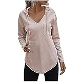 LNNGNIA Hoodie Damen Kapuzenpullover Leichter Pullover Langarm Sweatshirt Tops Langarmshirt