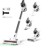 Maircle Akku Staubsauger, 30000Pa/55 Min Akkustaubsauger mit Selbststehende, Leichter Stabstaubsauger kabellos wiederaufladbar mit grünem Licht, Ideal für Hartböden, Teppiche, Tierhaare