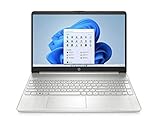 HP 15,6 Zoll FHD Non-Touch, 512 GB SSD, 2,1 GHz Ryzen 5 5500U 6 Core (8 GB RAM, SD-Kartenleser, AMD Radeon Grafik, Windows 11 Home S) Silber, 15-ef2040tg