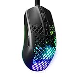 SteelSeries Aerox 3 - Superleichte Gaming-Maus - Optischer TrueMove Core Sensor mit 8.500 CPI - Ultraleichtes, wasserfestes Design - Schwarz