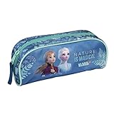 Undercover Schlampermappe Disney Frozen Mädchen - Personalisiert mit Name - Federmappe ELSA Anna - Schüleretui Schulanfang Kinder - hellblau