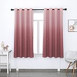 Wärmeisolierte Vorhänge mit Ösen, 220 x 180 cm, Raumverdunkelungsvorhänge für Schlafzimmer und Wohnzimmer, energiesparend, geräuschreduzierend, stilvolle Heimdekoration (A 180 x 200 cm)