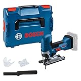 Bosch Professional 18V System Akku Stichsäge GST 18V-125 S (ideal für Kurven- und Abschnitte, SDS-Sägeblatthalter, inkl. 1x Stichsägeblatt, Absaug-Set, in L-BOXX)