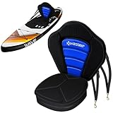 KESSER® Kajak-Sitz Premium für SUP Board Stand Up Paddle Surfboard Sitz - Inkl. Mit Tasche - SUP Paddling Paddelboards Gepolsterte Sitz 32x38cm, Rückenlehne 51x45cm schnell und einfach montiert