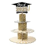 Générique Graduation Money Holder, Holz Cake Holder, 3-Tier Graduation Party Decor, Class of 2025 Tischcenter, Cash-Filled Display, Feier, High School, mehrfarbig, Se référer au descriptif