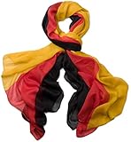 styleBREAKER Loop Schlauchschal im Deutschland Flaggen Design | leichter Fanschal in Schwarz Rot Gold | weiche Viskose, Variante:Loop/Schlauchschal