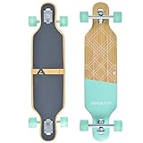Apollo Longboard Savaii 36' Komplettboard mit High Speed ABEC Kugellagern, Drop Through Freeride Skaten Cruiser Board