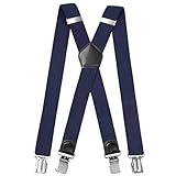 INYEEXUP Hosenträger Herren Extra Stark mit Sehr Starken 4 Metall Clip, Hosenträger Herren Breit Lang X Form, Elastisch und Längenverstellbar, Sehr Gut Geeignet für Große oder Schwere Menschen