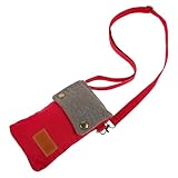 PRETYZOOM Rote Canvas Damen Crossbody Tasche Lagiger Struktur Verstellbarer Schultergurt Kratzfest Geräumig für Handy Geldbörse und Kleinigkeiten Vielseitige Umhängetasche für Alltag Reisen