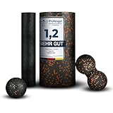 Fas Fit Faszienrolle Faszienball Selbst-Massage Set orange 4teilig – Faszien-Training für Rücken, Wirbelsäule, Pilates – inkl. Poster, Übungsheft, E-Book und Turnbeutel