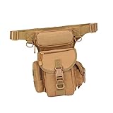 Abaodam Wasserdichtes Beinbeutel Tasche Taille Biker Im Freien Oberschenkel Beinbeutel Für Den Sport Gürtel Drop-beinbeutel Wandern Khaki Oxford-Stoff