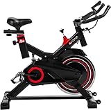 AsVIVA S11 Indoor Cycle – Speedbike | Fitnessbike für Zuhause mit 18 KG Schwungmasse | Ergometer Fahrrad für Cardio & Ausdauertraining | Rennrad Indoor | Heimtrainer Fahrrad mit Widerstand