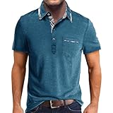 Generisch Herren Poloshirt Einfarbig Basic Kurzarm Polohemd für Business und Sport S-XXL Herren Poloshirt Mit Brusttasche Kurzarm Bunt Von Hajo Polo Tshirt Herren Pack