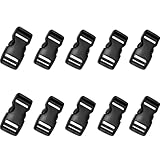 leersao Steckschnallen, 10 Stück Plastik Steckschnallen, 25 mm Schnellverschluss-Schnallen, Seitliche Schnallen, Rucksackschnalle, Verstellbare Kunststoff-Schnallenclips