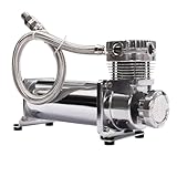 12V Luftkompressor 200PSI, Tragbarer Auto Kompressor mit Kupfermotor, 50L/Min Druckluftkompressor für Reifen und Pneumatik, Inklusive Schlauch und Zubehör, 300W Leistung