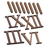 HEATSHAKING DIY Wanduhr Ziffern aus Holz Große Römische für Wohnzimmer Schlafzimmer und Büro Minimalistisches Design Einfache Installation Dekoratives Element
