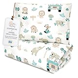 Kinder Bettdecke ohne Bezug 100x135 cm - Baumwolle Baby Decke und Kissen Set Kinderdecke 100 x 135 und Kopfkissen 60 x 40 - Bettdecken Kinderbettdecke Oeko-Tex Afrika