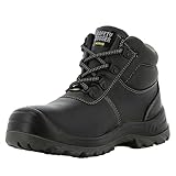 SAFETY JOGGER Sicherheitsschuhe mit Stahlkappe Herren Leicht - Bestboy - S3 / S1P Arbeitsschuh für Damen, rutschfeste Stahlsohle, Stoßdämpfender, Wasserabweisender Sicherheitsstiefel, Schwarz, 39 EU