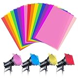 16 Blatt 8 Farben Folie Hitzebeständig Für Lampen, 29.5 x 21cm Lampenfolie Hitzebeständig Transparent A4 Farbfilter Folie, Farbfolie Für Led Lampen, Fotostudiozubehör, Studiostroboskope, LED-Lichter