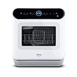 Midea ST 5.31 Mini Geschirrspüler 42cm freistehender Tischgeschirrspüler mit Wifi Control Spülmaschine 7 Programme 3 Maßgedecke Touch, 58 dB, mit/ohne Wasseranschluss benutzbar, Weiß