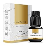 LANKIZ Wimpernkleber für Einzelne Wimpern 5ml Cluster Lash Glue 3s Trocknungszeit 2 Wochen DIY Wimpern Kleber Schwarz Einzelwimpern Kleber Dauerhaft für Sensitive zu Hause