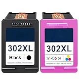 Palmtree Tintenpatronen Remanufactured für HP 302 Tintenpatronen Schwarz und Farbe