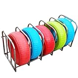 Reifenregal aus Edelstahl für den Außenbereich, Reifenständer für Garage, Autowerkstatt, Carport, Keller, Lagerregal für Sattelreifen für Winter-/Schnee-/Wohnmobil-/ATV-Reifen - Eine Farbe - 8