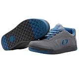 O'NEAL | Mountainbike-Schuhe | MTB Downhill Freeride | Vegan | Gleichgewicht zwischen Grip und Fußrepositionierung, Innengelenkschutz | Pinned Pro Flat Pedal V.22 Shoe | Erwachsene | Grau Blau | 42