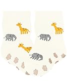 FALKE Unisex Baby Stoppersocken Summer Animals B Hp Baumwolle rutschhemmende Noppen 1 Paar, Weiß Off-White 2040, 62-68