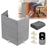 Hebitod Haushaltsgeräte Infrarot Panel, Faltbares Heizung mit Timer, 3 Heizstufen bis 65 °C, 165 Watt, Faltbares Heizung Fern-Infrarot-Heizpaneel, Infrarot Tischheizung | Grau 53×96 CM