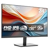 KOORUI E2411K 24 Zoll Monitor, 144Hz FHD IPS PC Monitor, 99% SRGB Adaptive Sync Eye Care Bildschirm, VESA 100x100mm