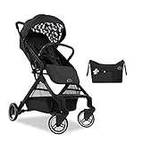 hauck Buggy Travel N Care Set 100 Jahre Disney Design mit Kinderwagenorganizer, Einhändig Klein Klappbar mit Tragegurt, Liegefunktion, Verdeck mit UV-Schutz 50+ und Netzfenster (Disney 100 Black)