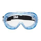 3M Fahrenheit Schutzbrille 71360-00012, Vollsichtbrille, Kratzfest, Staubdicht, bequeme Passform, indirektes Belüftungssystem, Bietet Platz zum Tragen einer Korrektionsbrille, AS/UV, PC, Klar