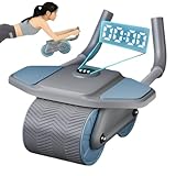 Lunaobrik Roller AB Trainingsrad – Bauchmuskeltrainer, nicht rutschig, intelligentes Timing, Trainingsgerät mit breitem Ellenbogen, Trainingsgerät