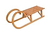 COLINT VT-Sport Holzschlitten 100 cm Hörnerrodel Rodel Faltbarer Klappbarer Kinderschlitten Premium Holz-Schlitten aus Buchenholz Klappschlitten