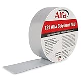 Alfa Alu- kaschiertes Butylklebeband 75 mm x 10 m wetterfestes Dichtungsband für ein dauerhaftes Abdichten von Dachanschlüssen Stößen und Wohnwägen