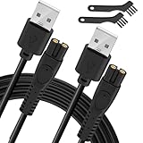 5 V Ladekabel für Philips One Blade QP2724 QP2834, MG7910 MG5910 MG9510, 2000 2400 3600 Series Norelco X3001 S3341 S5880 S3243 S7887 X30522 Elektrorasierer USB Kabel [2er-Pack]