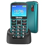 Uleway Seniorenhandy mit großen Tasten und Mobiltelefon ohne Vertrag ,2,3 Zoll LCD|Hörgeräte kompatibel|SOS-Funktion |Dual SIM Handy |Taschenlampe und Ladestation